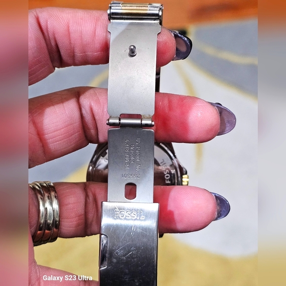 Fossil ES3204 Women's Riley Silver Dial Two Tone Steel Multifunction Watch - Picture 10 of 12